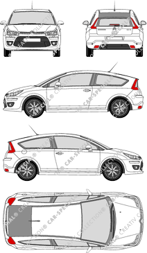 Citroën C4 Coupé, 2008–2010 (Citr_178)