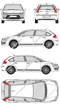 Citroën C4, Hayon, 5 Doors (2008)