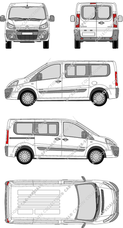 Citroën Jumpy, Kleinbus, L1H1, Rear Wing Doors, 1 Sliding Door (2007)