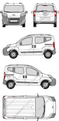 Citroën Nemo Plus, Plus, van/transporter, Rear Flap, 2 Sliding Doors (2009)