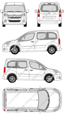 Citroën Berlingo, furgón, Rear Flap, 1 Sliding Door (2008)