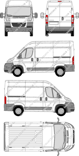 Citroën Jumper, van/transporter, L1H2, Rear Wing Doors, 2 Sliding Doors (2006)