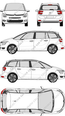 Citroën C4 Grand Picasso, Grand Picasso, Hayon, 5 Doors (2013)