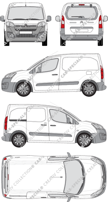 Citroën Berlingo, fourgon, L1, Heck verglast, Rear Flap, 1 Sliding Door (2015)