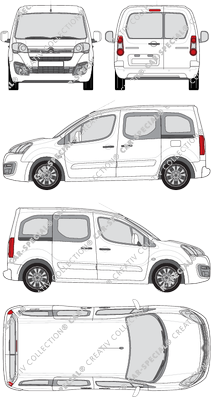 Citroën Berlingo, furgone, L1, Rear Wing Doors, 2 Sliding Doors (2015)