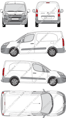 Citroën Berlingo, van/transporter, L2, Rear Flap (2015)