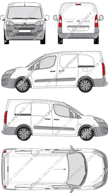 Citroën Berlingo, van/transporter, L2, Rear Flap, 2 Sliding Doors (2015)