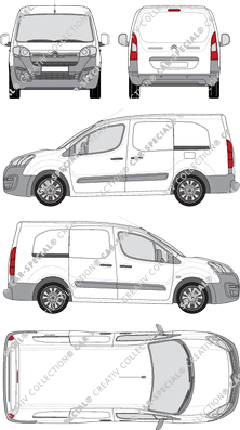 Citroën Berlingo, fourgon, L2, Rear Flap, 2 Sliding Doors (2015)