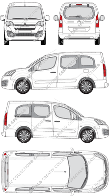 Citroën Berlingo, furgone, L2, Rear Flap, 1 Sliding Door (2015)