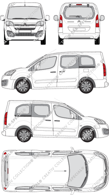 Citroën Berlingo, Hochdachkombi, L2, Rear Flap, 2 Sliding Doors (2015)
