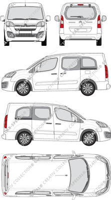 Citroën Berlingo, van/transporter, L2, Rear Flap, 2 Sliding Doors (2015)