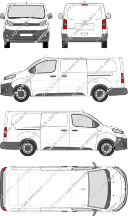 Citroën Jumpy, furgone, XL, Rear Flap, 2 Sliding Doors (2016)