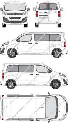 Citroën Spacetourer, Minibus, M, Rear Wing Doors, 2 Sliding Doors (2016)