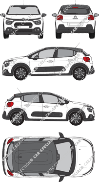Citroën C3 avec Airbump, mit Airbumper, Hayon, 5 Doors (2020)