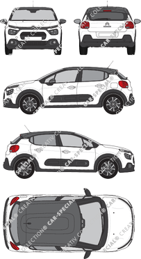 Citroën C3 mit Airbump, avec Airbumper, Kombilimousine, 5 Doors (2020)