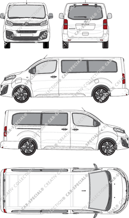 Citroën ë-Spacetourer, camionnette, XL, Rear Flap, 1 Sliding Door (2020)