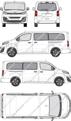 Citroën ë-Spacetourer, Minibus, XL, Rear Flap, 2 Sliding Doors (2020)