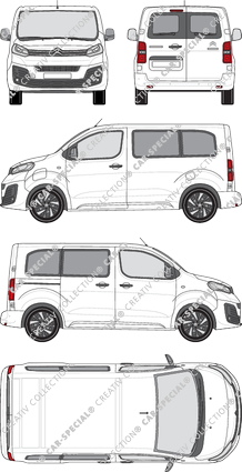 Citroën ë-Spacetourer, Minibus, XS, Rear Wing Doors, 1 Sliding Door (2020)