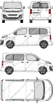 Citroën ë-Spacetourer, Minibus, XS, Rear Wing Doors, 2 Sliding Doors (2020)