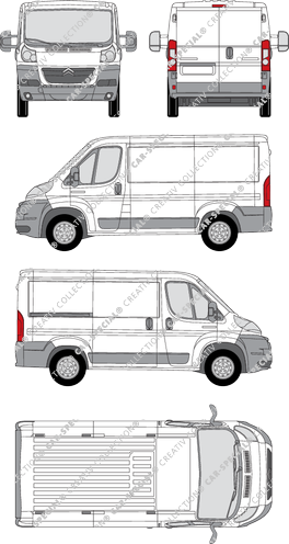 Citroën Relay, Kastenwagen, L1H1, Rear Wing Doors, 1 Sliding Door (2006)