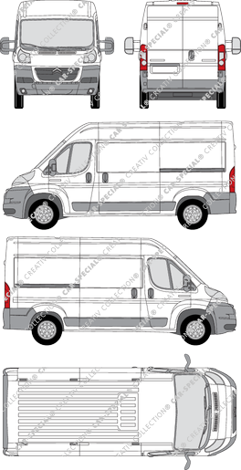 Citroën Relay, Kastenwagen, L2H2, Radstand mittel, Rear Wing Doors, 2 Sliding Doors (2006)