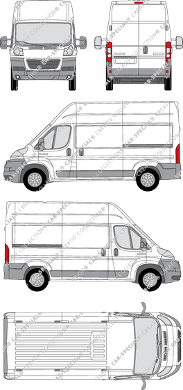 Citroën Relay, Kastenwagen, L2H3, Radstand mittel, Rear Wing Doors, 2 Sliding Doors (2006)