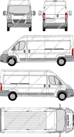 Citroën Relay, Kastenwagen, L3H2, Radstand lang, Rear Wing Doors, 2 Sliding Doors (2006)