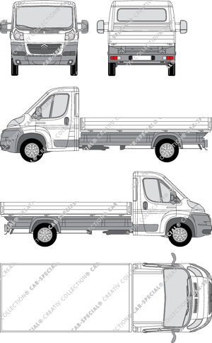 Citroën Relay, platform, L3, long wheelbase, single cab (2006)