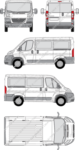 Citroën Relay, Kleinbus, L1H1, Rear Wing Doors, 2 Sliding Doors (2002)