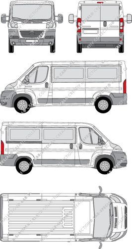 Citroën Relay, minibus, L2H1, Rear Wing Doors, 1 Sliding Door (2006)