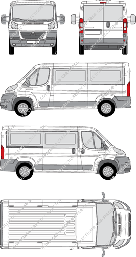 Citroën Relay, Kleinbus, L2H1, Rear Wing Doors, 1 Sliding Door (2006)