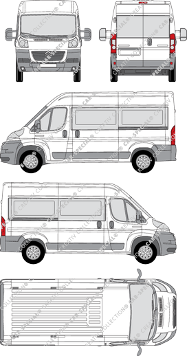 Citroën Relay, minibus, L2H2, Rear Wing Doors, 2 Sliding Doors (2006)