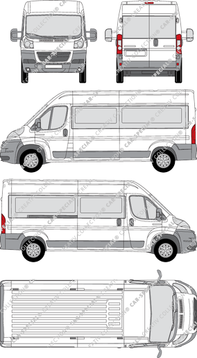 Citroën Relay, minibus, L3H2, Rear Wing Doors, 1 Sliding Door (2006)