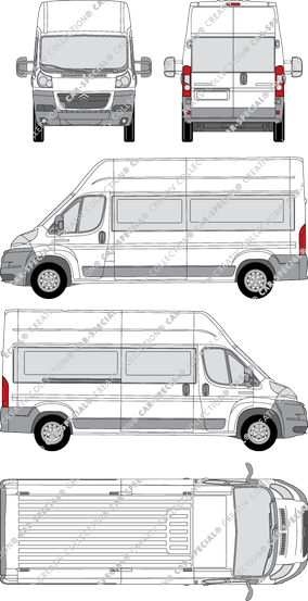 Citroën Relay, minibus, L3H3, Rear Wing Doors, 1 Sliding Door (2006)