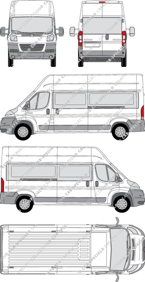 Citroën Relay, minibus, L3H3, Rear Wing Doors, 2 Sliding Doors (2006)
