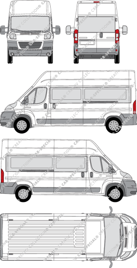 Citroën Relay, Kleinbus, L3H3, Rear Wing Doors, 2 Sliding Doors (2006)