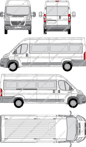 Citroën Relay, minibus, L4H2, Rear Wing Doors, 1 Sliding Door (2006)