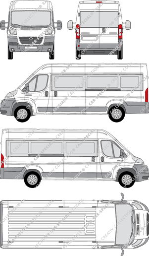 Citroën Relay, minibus, L3H3, Rear Wing Doors, 2 Sliding Doors (2006)