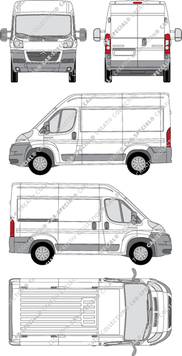 Citroën Relay, van/transporter, L1H2, Rear Wing Doors, 1 Sliding Door (2006)