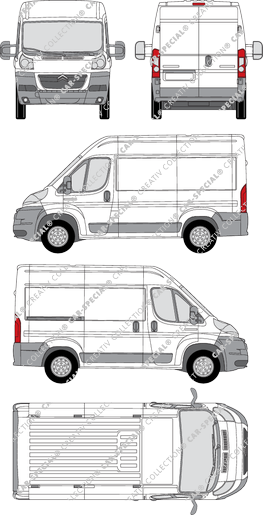 Citroën Relay, furgón, L1H2, Rear Wing Doors, 1 Sliding Door (2006)