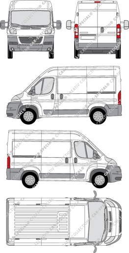 Citroën Relay, furgón, L1H2, Rear Wing Doors, 2 Sliding Doors (2006)