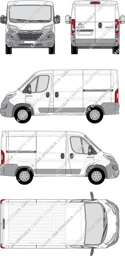 Citroën Relay, van/transporter, L1H1, Rear Wing Doors, 2 Sliding Doors (2014)