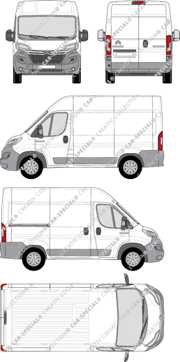 Citroën Relay, van/transporter, L1H2, Rear Wing Doors, 1 Sliding Door (2014)