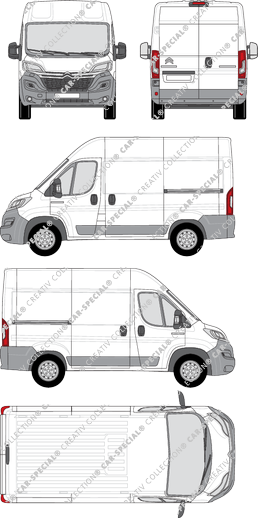 Citroën Relay, furgone, L1H2, Rear Wing Doors, 2 Sliding Doors (2014)
