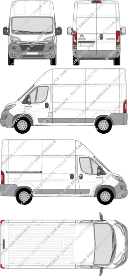 Citroën Relay, van/transporter, L2H3, Rear Wing Doors, 1 Sliding Door (2014)