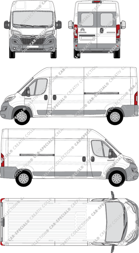 Citroën Relay, fourgon, L3H2, Heck verglast, Rear Wing Doors, 2 Sliding Doors (2014)