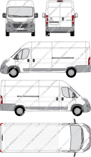 Citroën Relay, van/transporter, L4H2, Rear Wing Doors, 2 Sliding Doors (2014)
