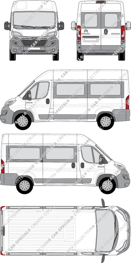 Citroën Relay, camionnette, L2H2, Rear Wing Doors, 1 Sliding Door (2014)