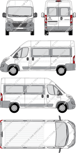 Citroën Relay, minibus, L2H2, Rear Wing Doors, 2 Sliding Doors (2014)
