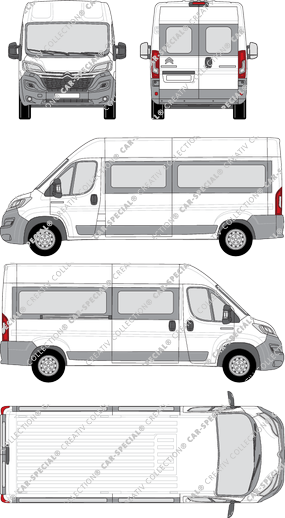 Citroën Relay, Kleinbus, L3H2, Rear Wing Doors, 1 Sliding Door (2014)